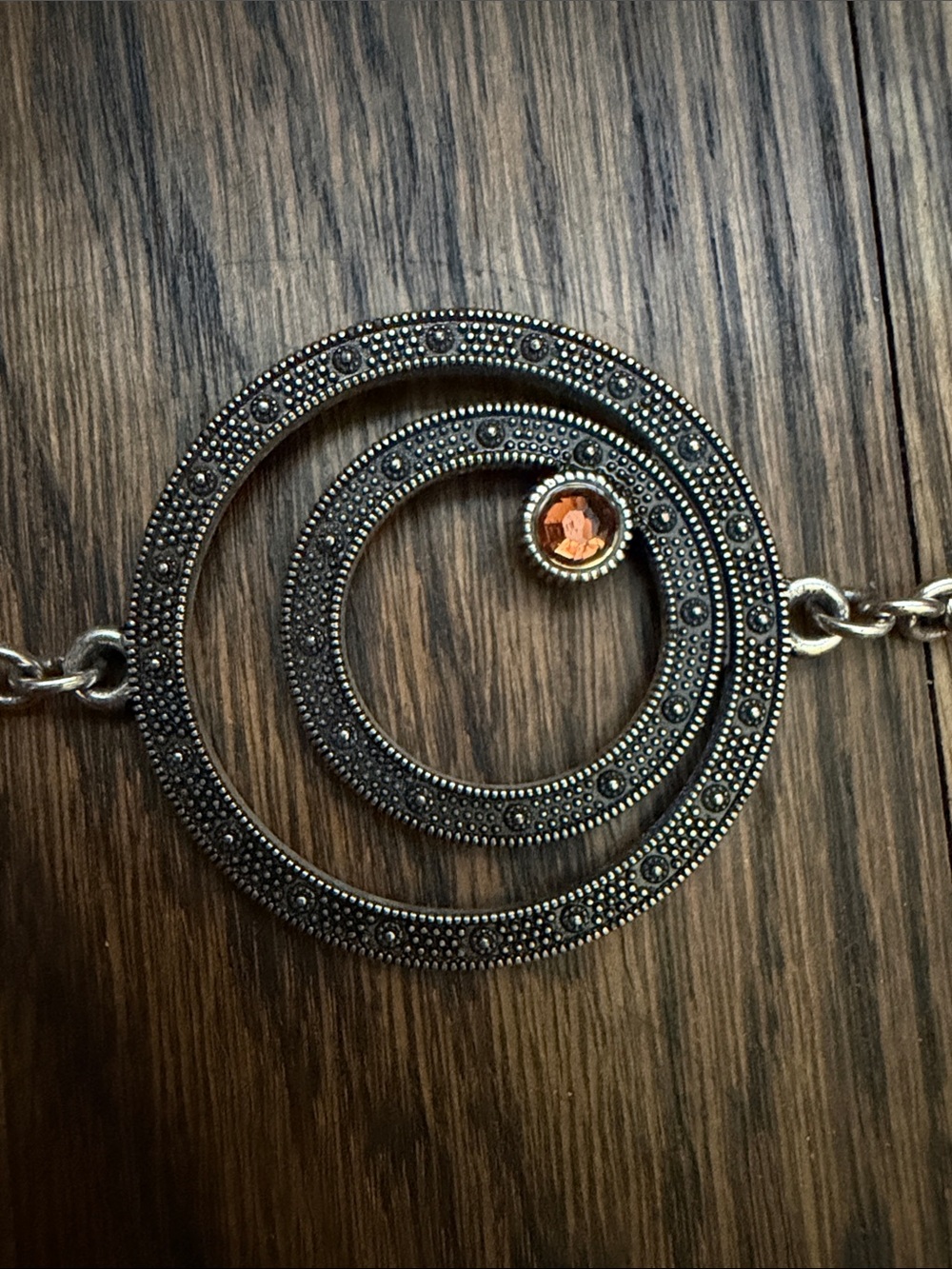 Brighton Townsend Retired Linked Circle Necklace with Multicolor Stone Accents